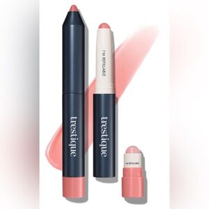 Trestique Pink Lip Crayon Trestique 2-in-1 Prime +Color Lip Glaze Paris Pink New